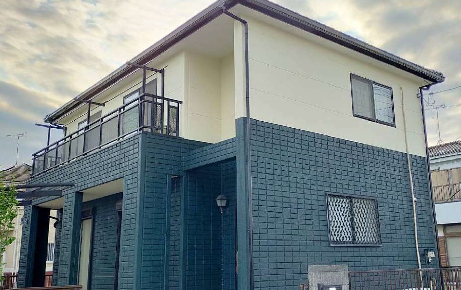 【埼玉県北葛飾郡松伏町】S様邸外壁塗装工事が完了しました。日本ペイント パーフェクトトップ 画像