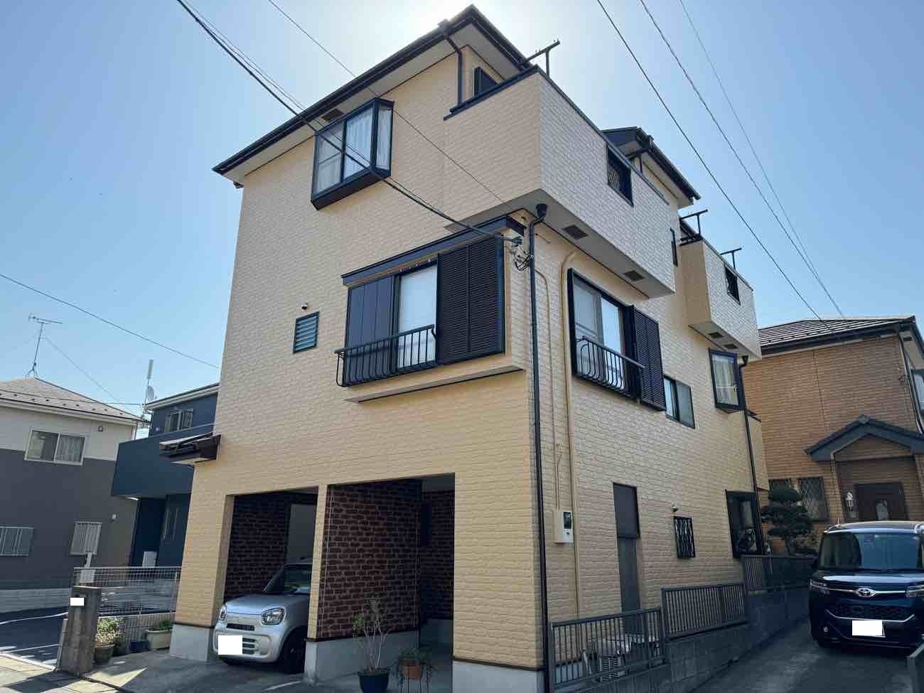 【埼玉県吉川市】U様邸外壁屋根塗装工事が完了しました。SK化研 プレミアムシリコン 画像