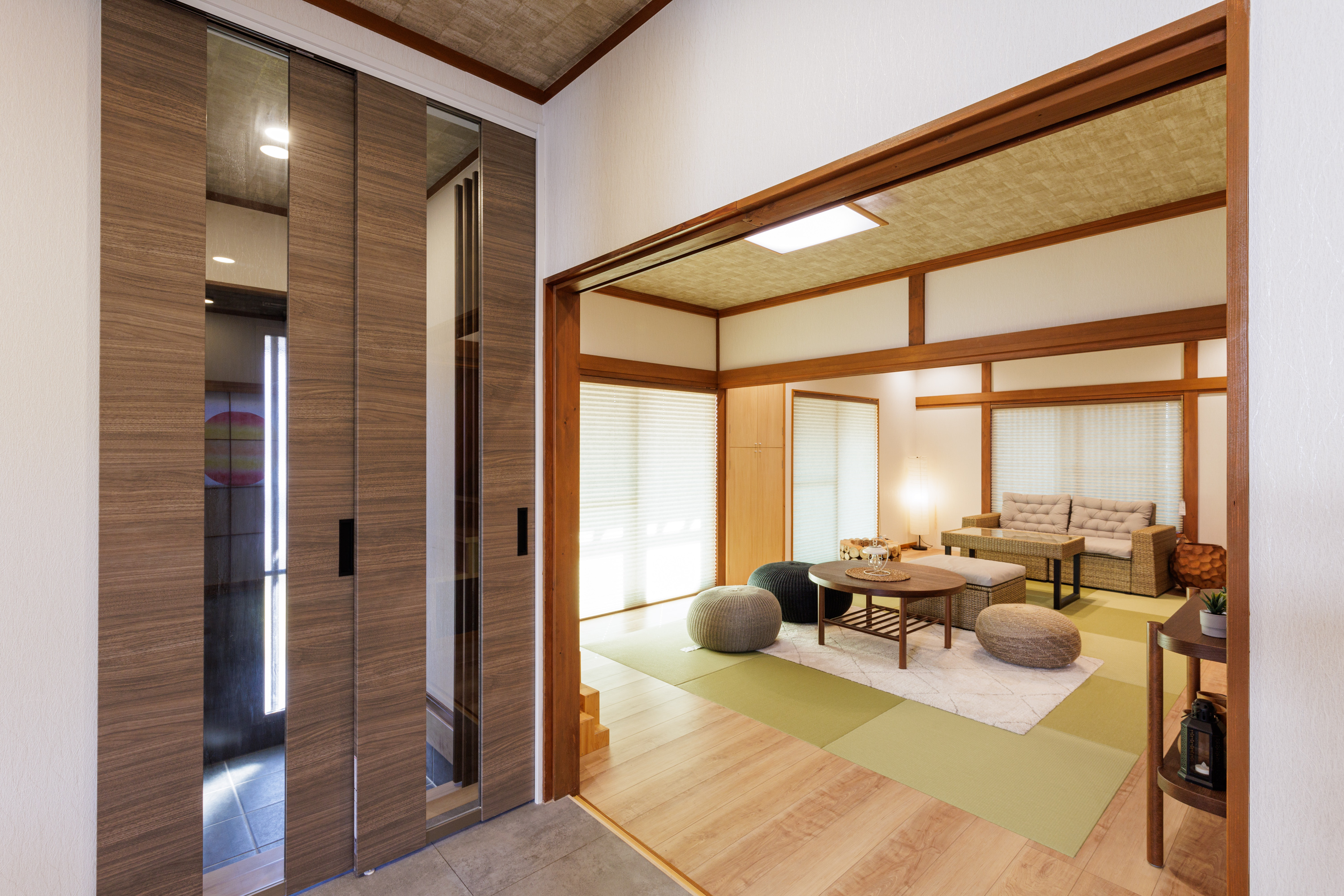 【埼玉県三郷市】M様邸 ビフォーアフター M様邸中古住宅改修 昭和の廊下＋和室＋DKの間取りを令和のデザイン和室＋LDKの一体感のある空間に改修