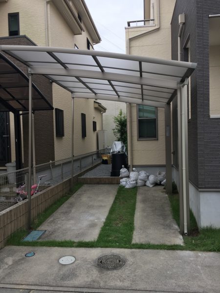【埼玉県三郷市】N様邸カーポート設置工事 三協アルミ カムフィエース