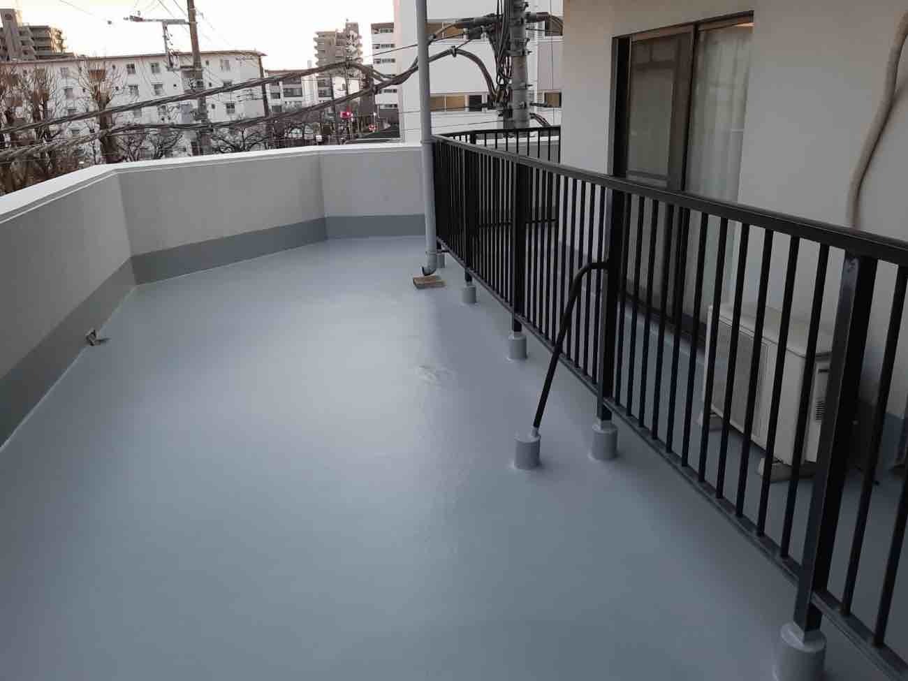 【東京都足立区】H様マンションベランダ防水工事を行いました。