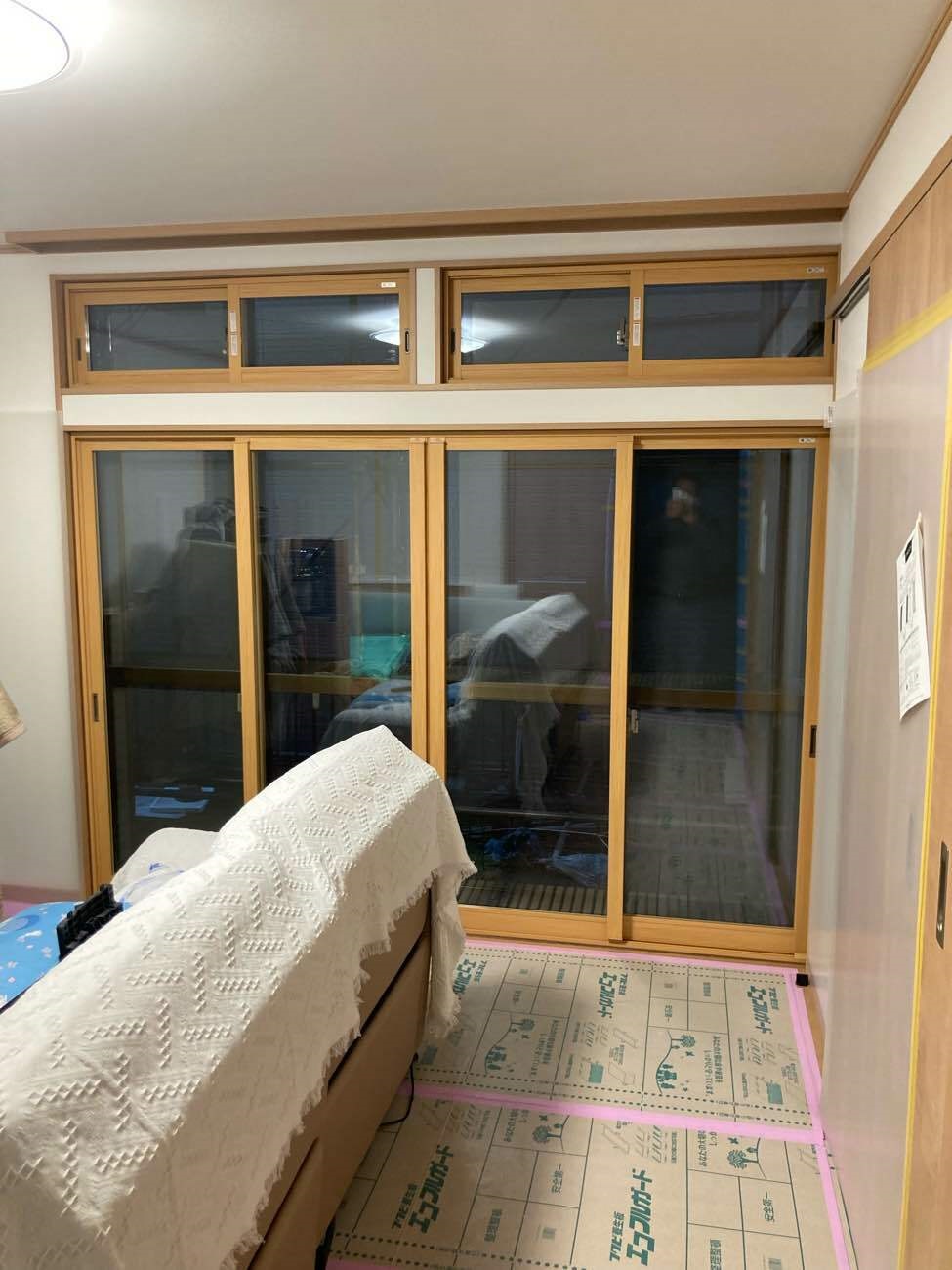 【埼玉県吉川市】S様邸内窓設置省エネ断熱リフォーム工事。インプラス Low-E 引き違い 補助金対応