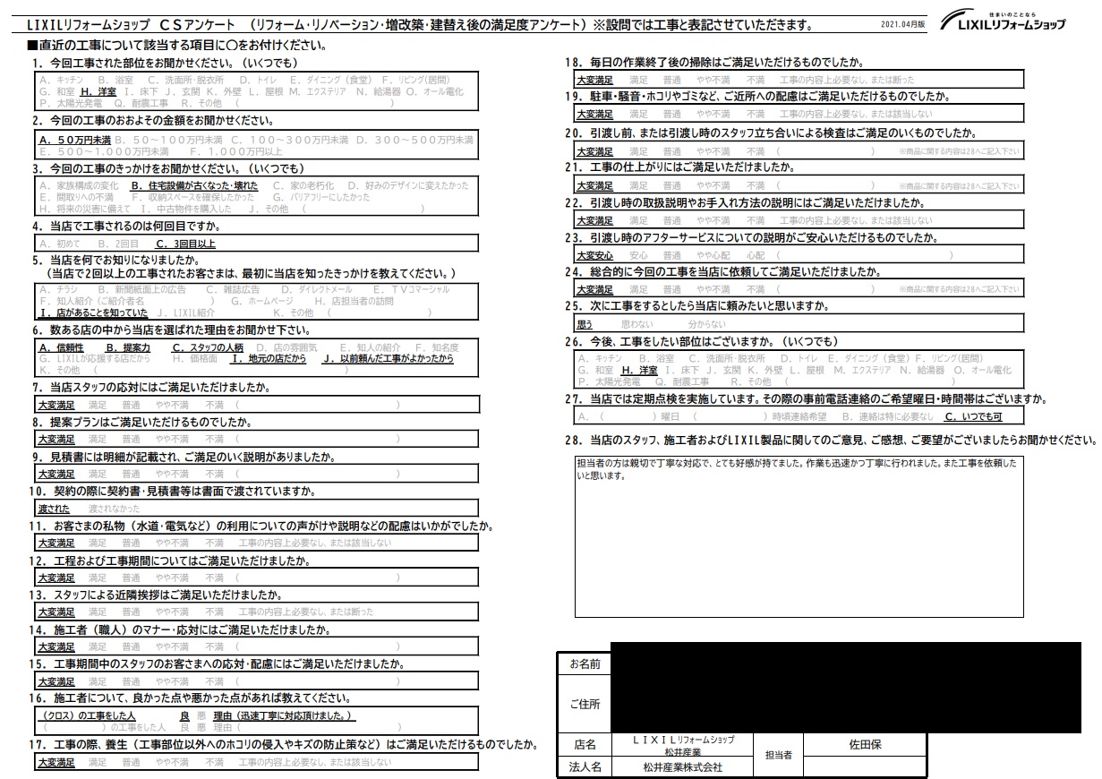 【埼玉県三郷市】T様事業所内装工事「担当者の方は親切で丁寧な対応でとても好感が持てました」