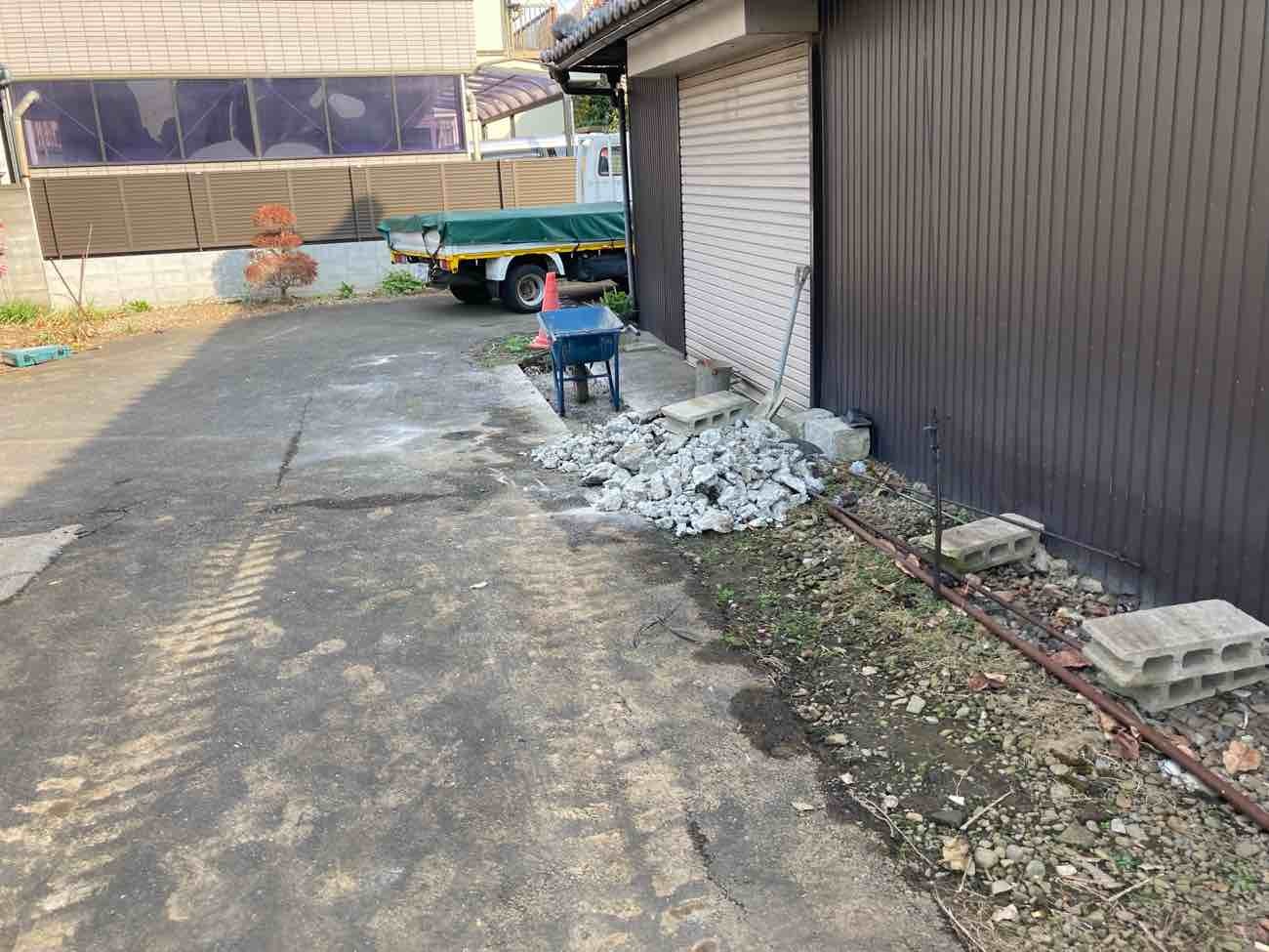 【東京都足立区】Y様邸側溝新設工事が始まります。