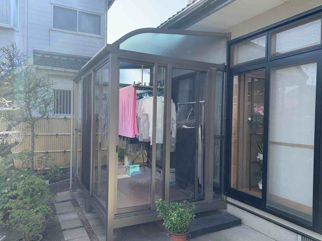 【埼玉県三郷市】N様邸サンルーム設置工事が完了しました。三協アルミ
