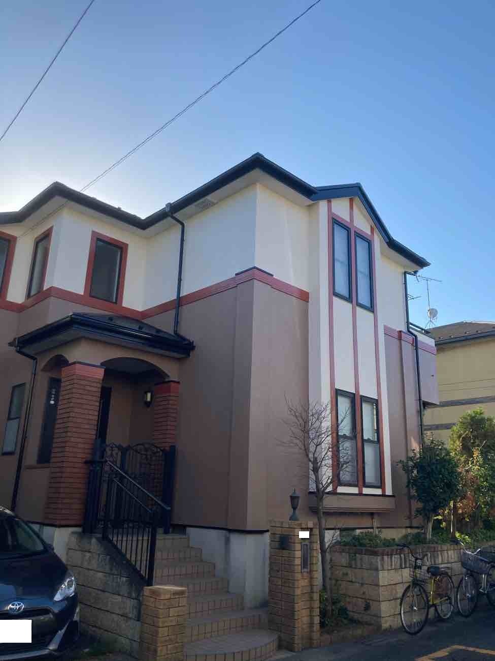 【千葉県松戸市】O様邸外壁屋根塗装工事が完了しました。ロックペイント ハイパービルロックセラ