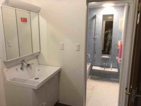 【埼玉県北葛飾郡松伏町】S様邸洗面台工事 リクシル ピアラ W750