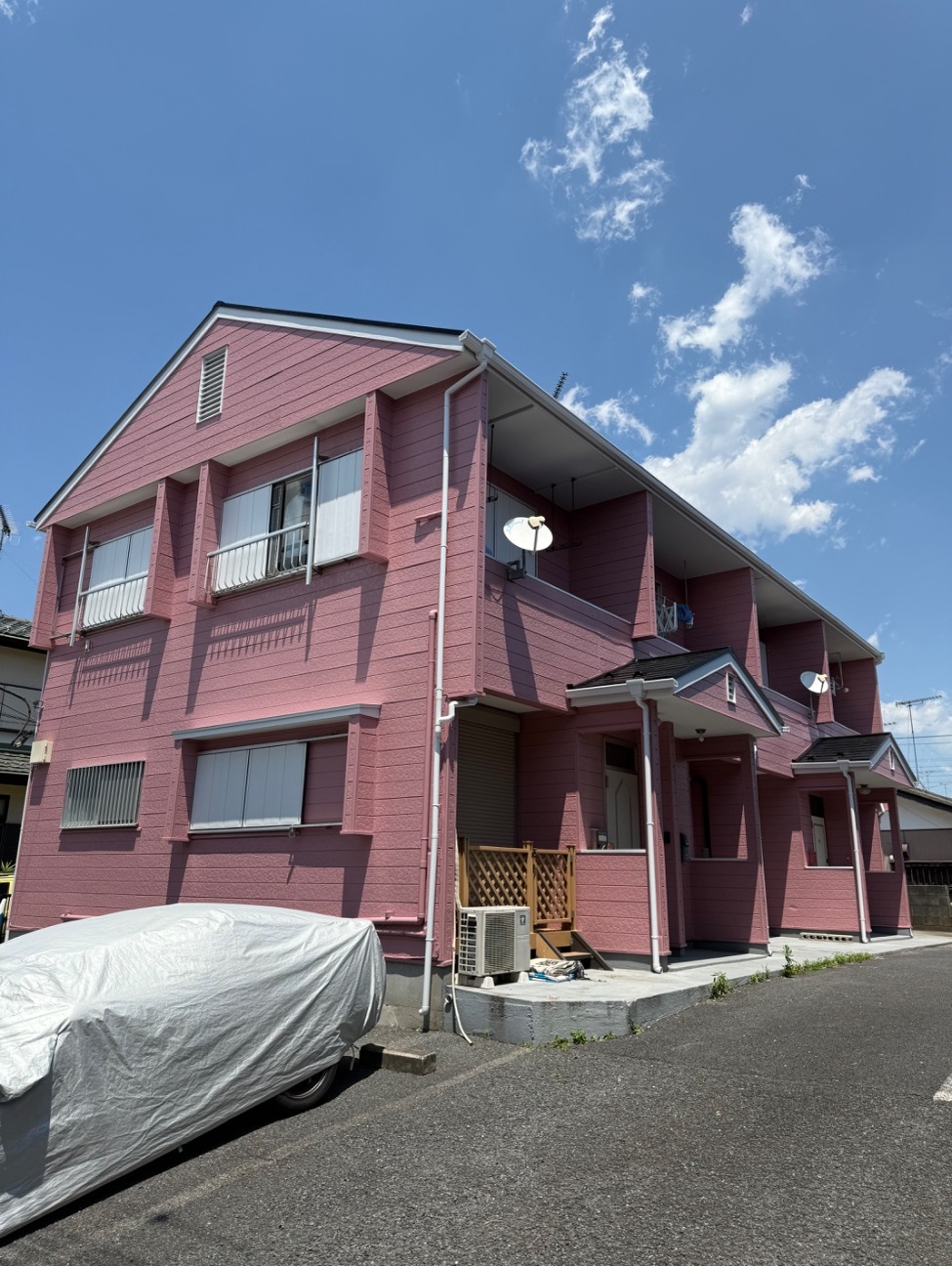 【埼玉県三郷市】T様アパート外壁屋根塗装工事 エスケー化研 プレミアムシリコン