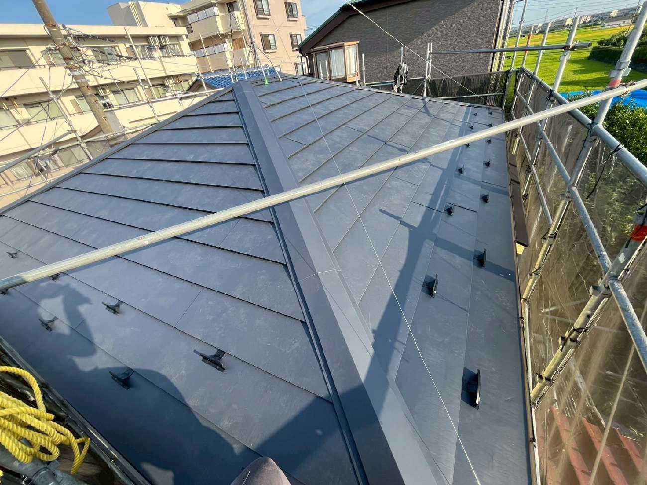 【埼玉県吉川市】M様邸屋根葺き替え耐震リフォーム アイジー工業　スーパーガルテクト