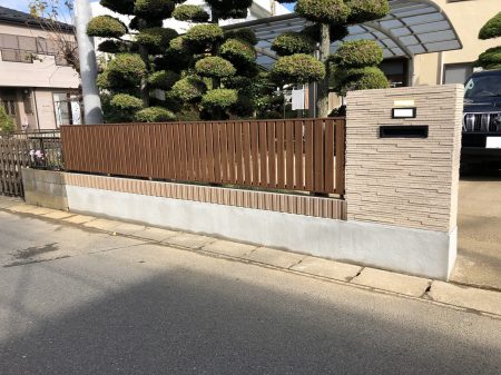 【埼玉県吉川市】S様邸 外構エクステリア工事 フェンス工事が完了しました。 画像