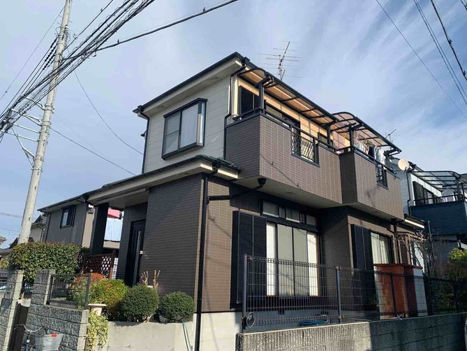 【埼玉県吉川市】N様邸外壁屋根塗装工事が完了しました。日本ペイントパーフェクトトップ 画像