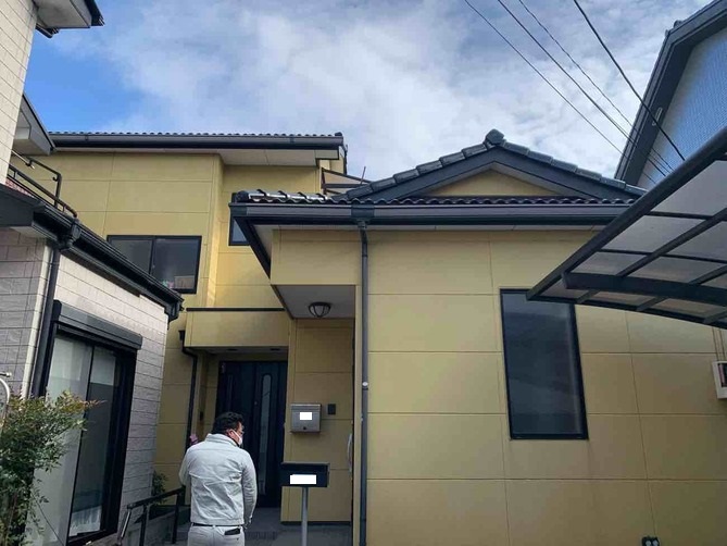 【埼玉県八潮市】Y様邸外壁塗装工事が始まります。パーフェクトトップ 日本ペイント 画像