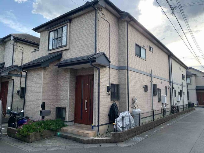 【埼玉県三郷市】K様邸外壁屋根塗装工事が始まります。SK化研 セラミシリコン 画像