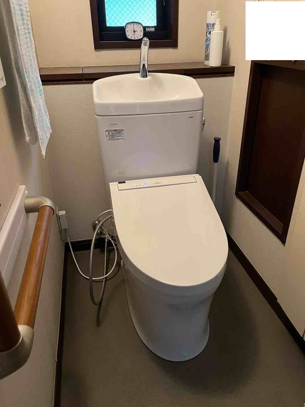 【埼玉県吉川市】H様邸トイレ交換工事が完了しました。TOTO ピュアレストQR 画像