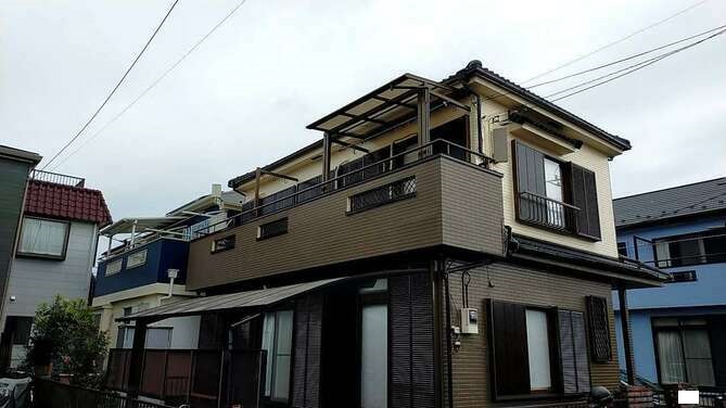 【埼玉県越谷市】T様邸外壁屋根塗装工事が完了しました。ハイパービルロックセラ 画像
