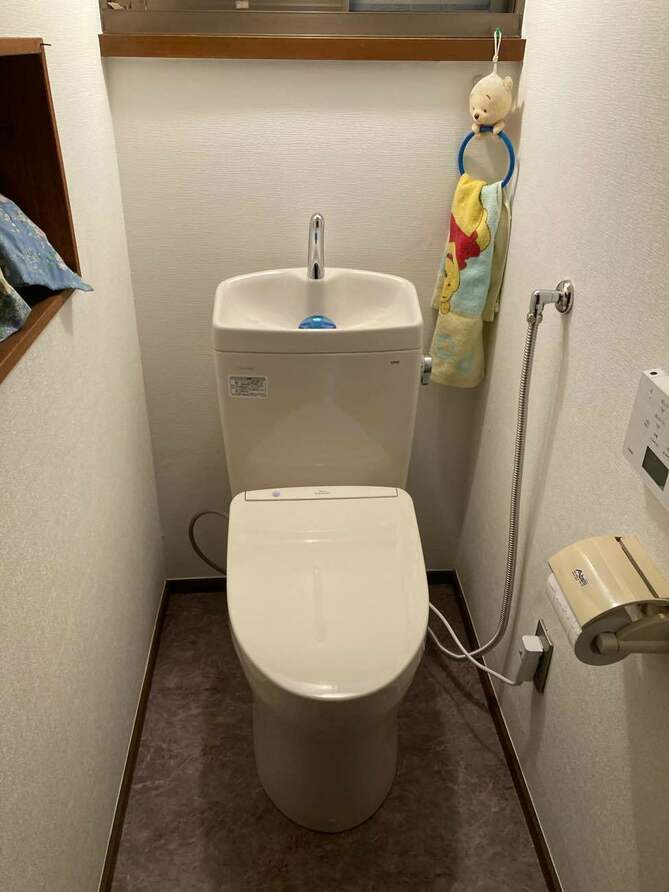 【埼玉県草加市】M様邸トイレ交換工事が完了しました。TOTO ピュアレスト QR 画像