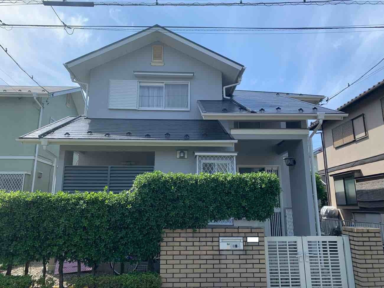 【埼玉県北葛飾郡松伏町】O様邸外壁屋根塗装工事が完了しました。日本ペイント パーフェクトトップ 画像
