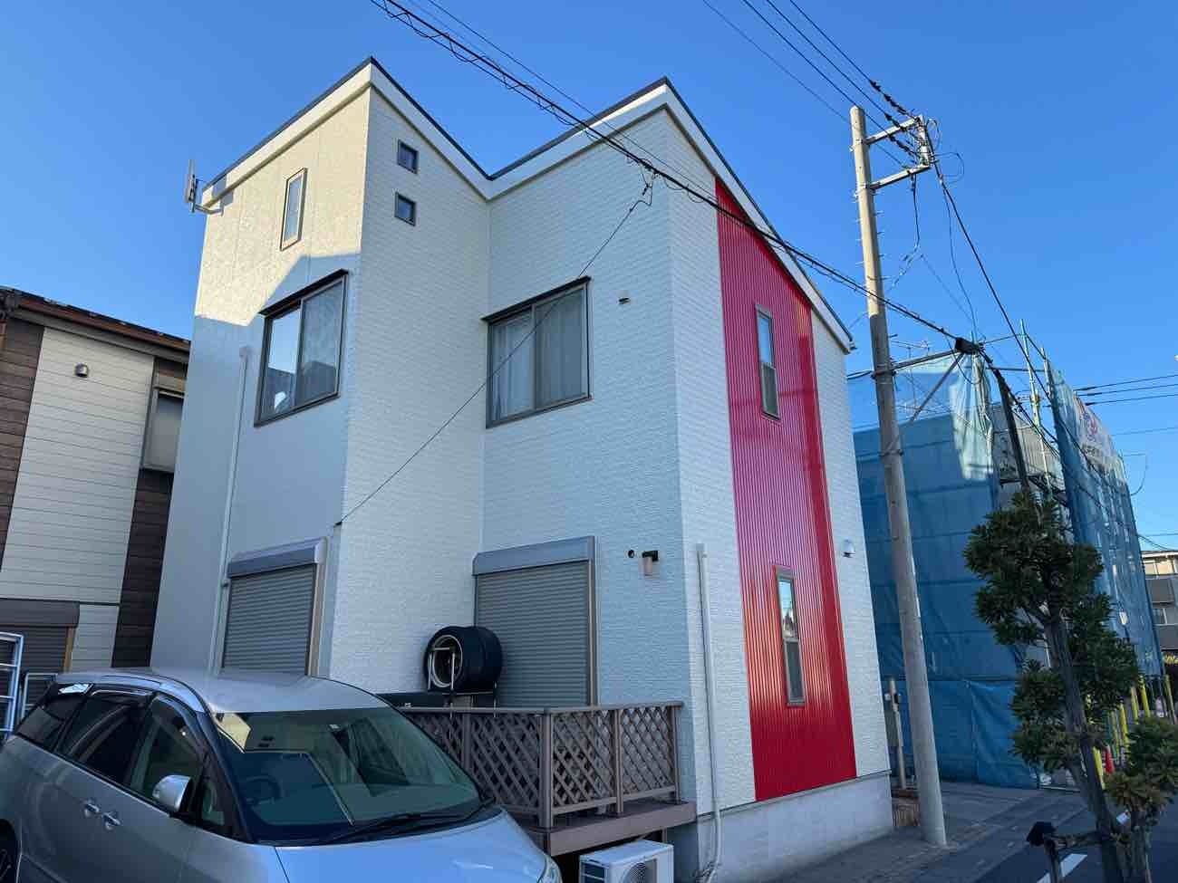 【埼玉県三郷市】M様邸外壁屋根塗装工事が完了しました。ロックペイント ハイパービルロック 画像