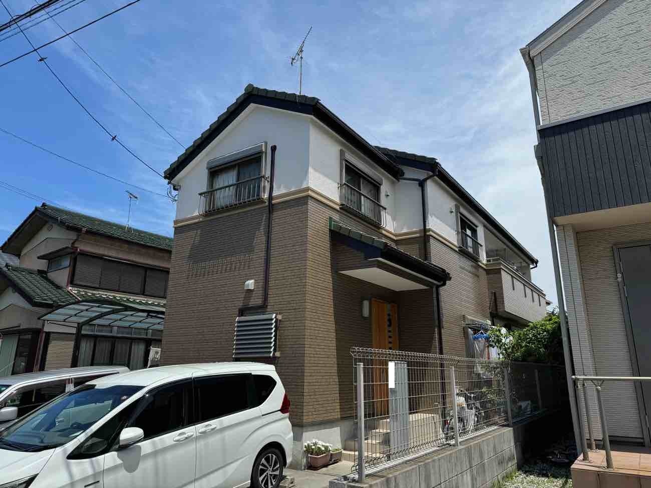【埼玉県三郷市】A様邸外壁屋根塗装工事が完了しました。キクスイ パワーフッ素 画像
